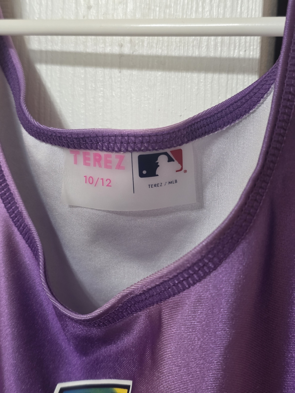 MLB Purple Tank Skater Dress with Multicolor TB Logo - Picture 3 of 9